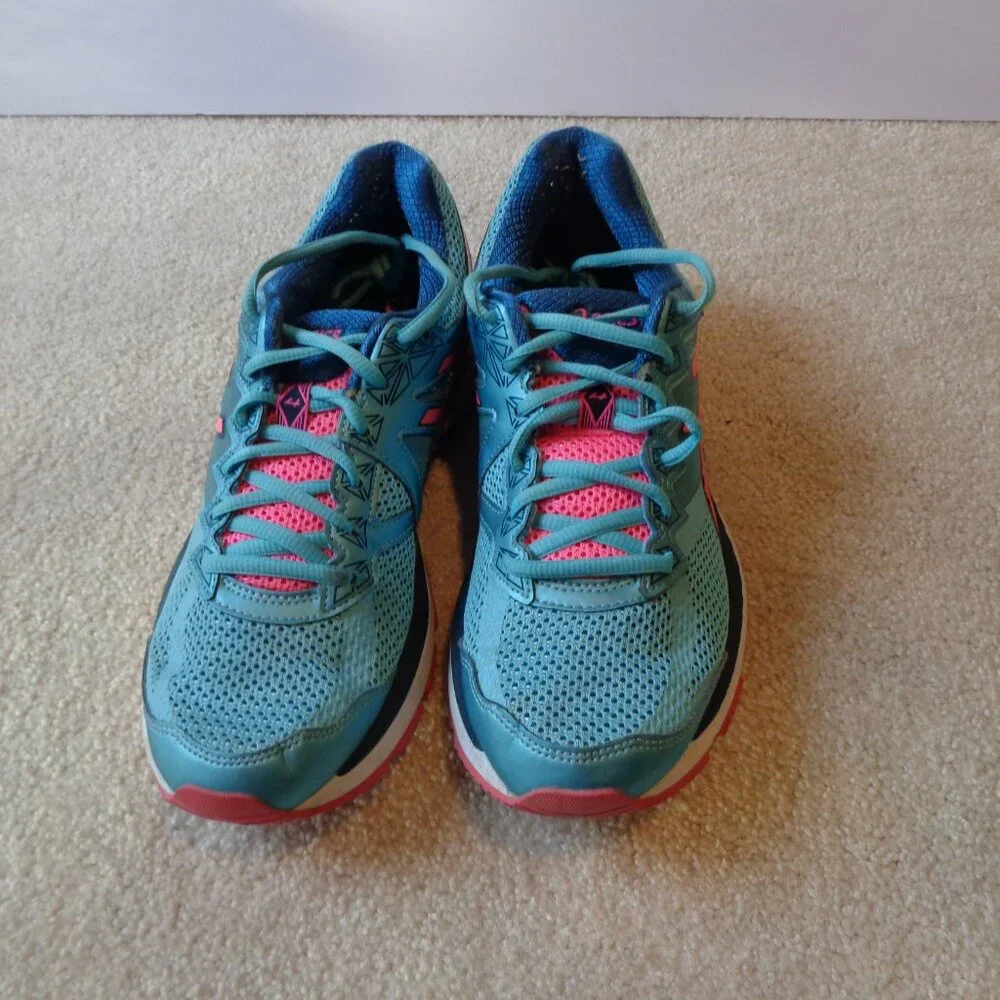 ASICS GT-2000 Women's‎ Running Shoes Colorful Turquoise & Pink T656N Size 9 EUC